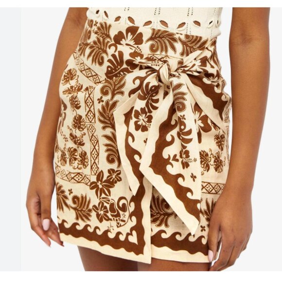Alémais Tropic Sarong Mini Wrap Skirt - Picture 1 of 5
